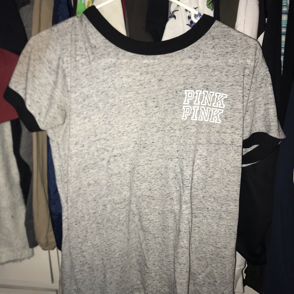 PINK Victoria Secret grey short sleeve